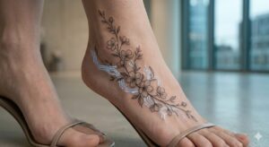 Foot Tattoo Design: Elegant and Minimal Art