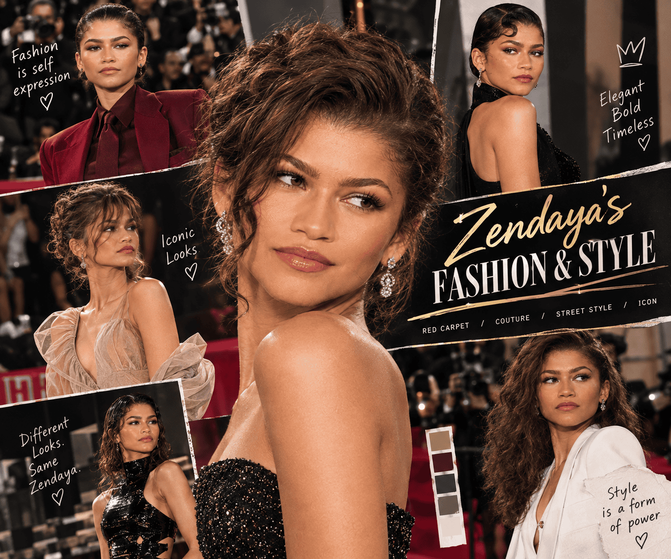 Zendaya in glamorous red carpet fashion and stylish looks